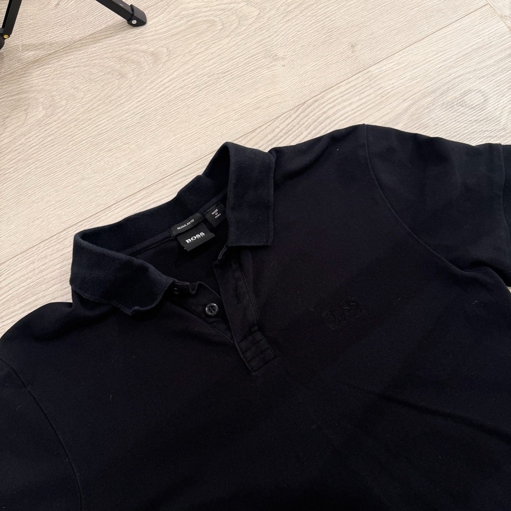 Boss Classic Black Polo Shirt JU0015 - Picture 2 of 5